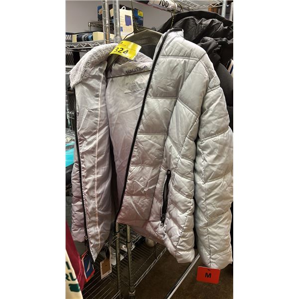 *NEW WITH TAGS* NAUTICA WOMEN'S LIGHT GREY QUILTED PUFFER JACKET