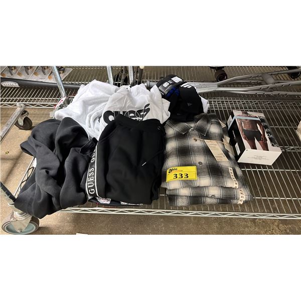 SHELF OF ASSORTED CLOTHING