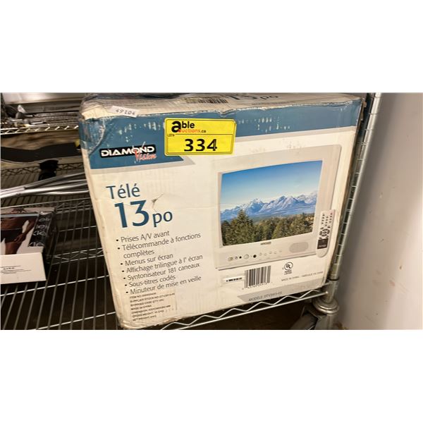 DIAMOND 13-INCH PORTABLE/CRT TELEVISION