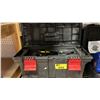 Image 1 : HEAVY DUTY PLASTIC BLACK TOOL BOX WITH HAND TOOLS INCLUDED