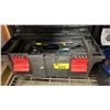 Image 2 : HEAVY DUTY PLASTIC BLACK TOOL BOX WITH HAND TOOLS INCLUDED