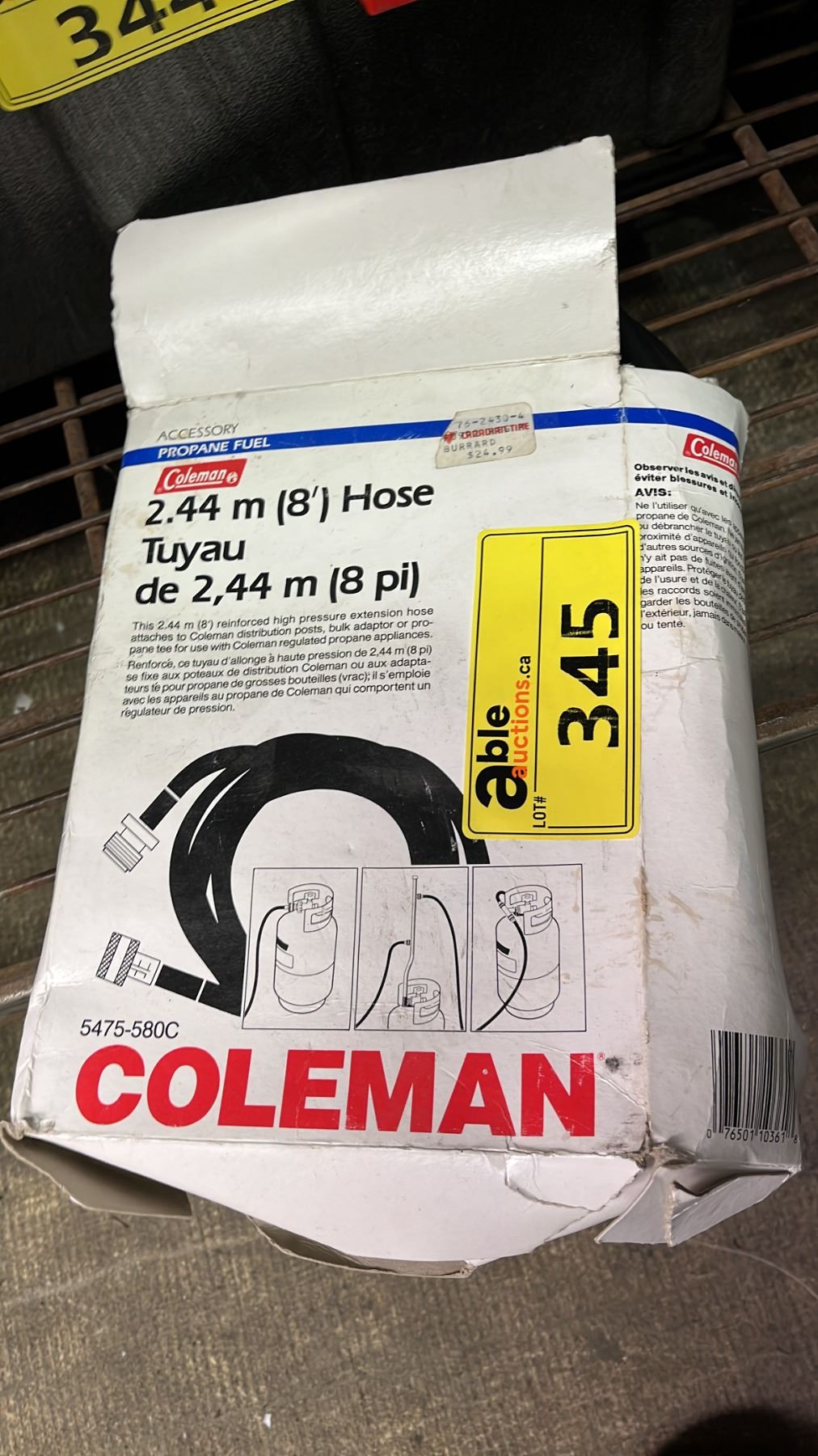 COLEMAN 2.44M PROPANE FUEL HOSE - Able Auctions