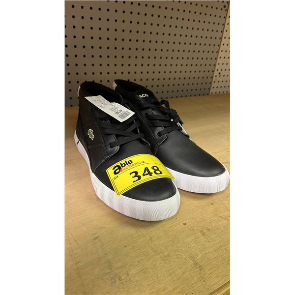 *PAIR OF NEW* BLACK & WHITE LACOSTE MEN'S GRIPSHOT CHUKKA SNEAKERS SIZE 10