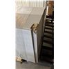 Image 3 : WOOD 2-DRAWER LATERAL FILING CABINET WITH HUTCH *DAMAGE TO BOTTOM LEFT*