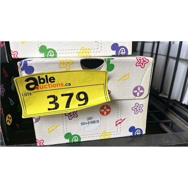 *NEW IN BOX* DISNEY "IT'S MICKEY" GREEN & PINK TWO-TONE RUNNING SHOES: SIZE 36