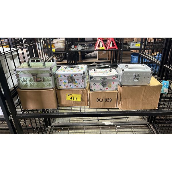 (4) ASSORTED *NEW* LOCKABLE TRINKET/JEWELRY BOXES: 1 W/COMBINATION LOCK 3 HAVE KEYS