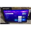 Image 1 : SHARP 50-INCH 4K ULTRA HD LED ROKU SMART TV WITH CORD * DISPLAY ISSUE*