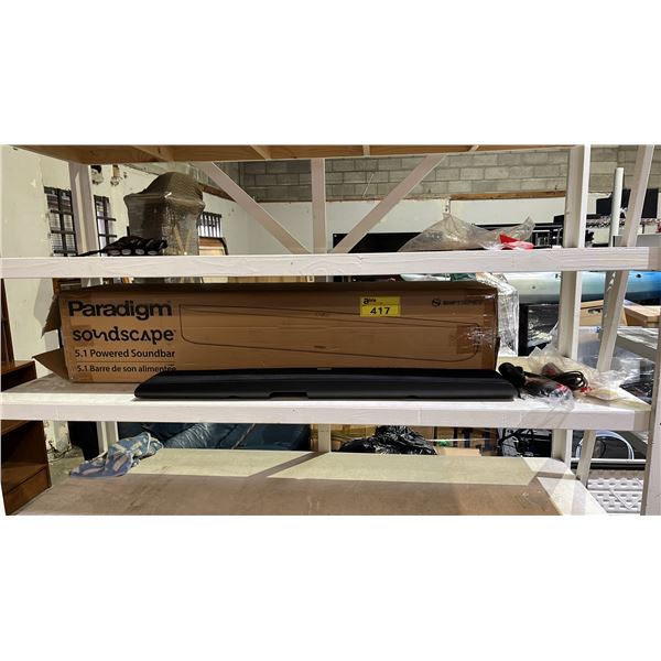 PARADIGM SOUNDSCAPE 5.1 POWERED SOUNDBAR WITH CORDS & CABLES