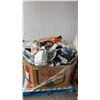 PALLET OF ASSTD. HOME ITEMS INCL.: RICE COOKER, WATER BOTTLES, FRYING ...