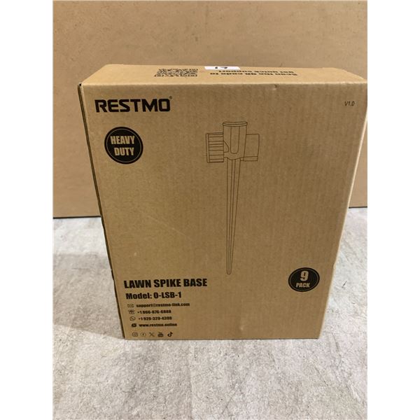 9 Pack - Restmo Heavy Duty Lawn Spike Base - Model NO: 0-LSB-1