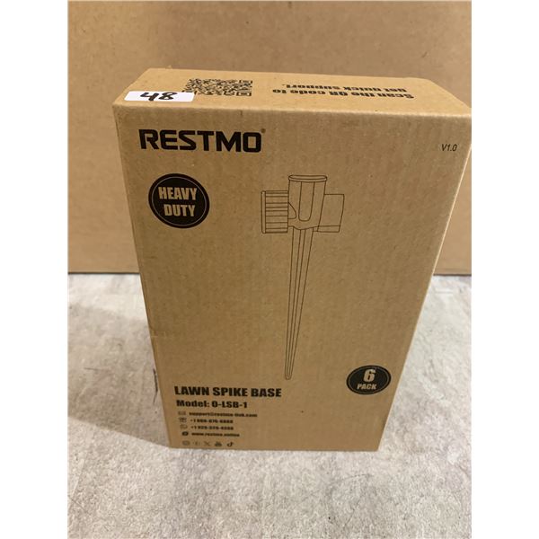 6 Pack - Restmo Heavy Duty Lawn Spike Base - Model NO: 0-LSB-1