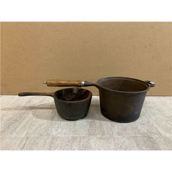 Lot Of 2 Cast Iron Pots