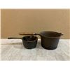 Image 1 : Lot Of 2 Cast Iron Pots