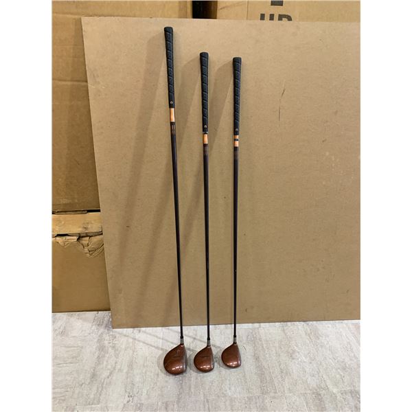 Lot Of 3 Taylormade Titanium Clubs - 5 Wood - 3 Wood - Driver