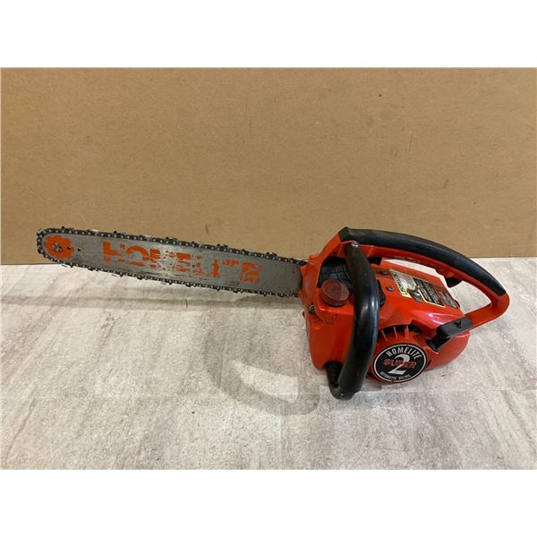 Vintage Red Homelite XL-2 Chainsaw