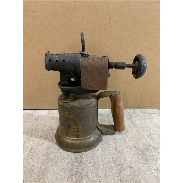 Antique Brass & Iron Gas Or Kerosene Blowtorch