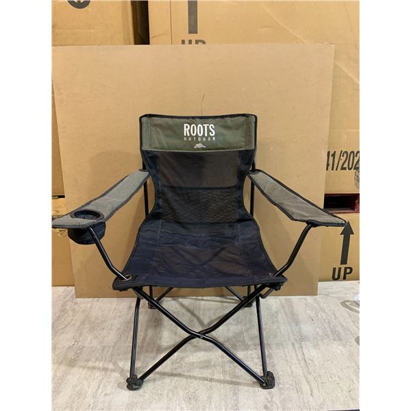 Roots Folding Green Camping Chair