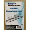 Image 2 : SimpleHouseware 5 Compartment Bicycle Rack - Bronze Colour