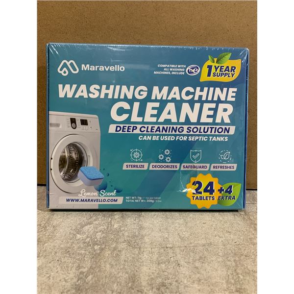 Maravello 1 Year Supply Washing Machine Cleaner Deep Cleaning Solution - 28 PCS