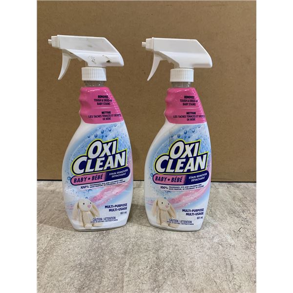 Lot Of 2 OxiClean Multi Purpose Baby Stain Remover Spray Bottles