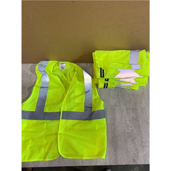 Lot Of 10 Yellow High Viz Vests - Size S/M