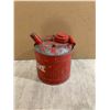 Image 2 : Vintage Red Metal Ribbed Utility Gas Can