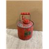 Image 3 : Vintage Red Metal Ribbed Utility Gas Can