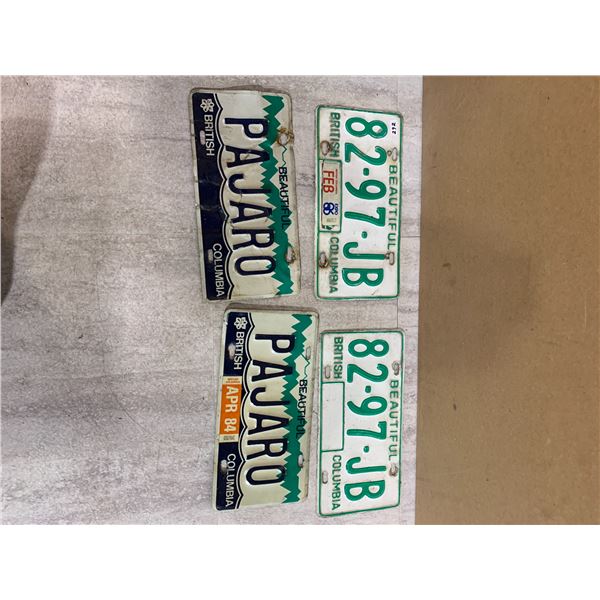 Lot Of 4 License Plates