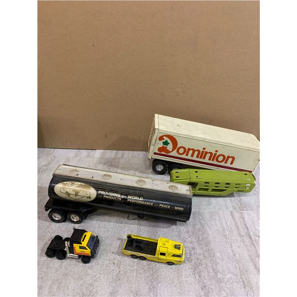 Assortment Of Vintage Trucks/Trailers Toys
