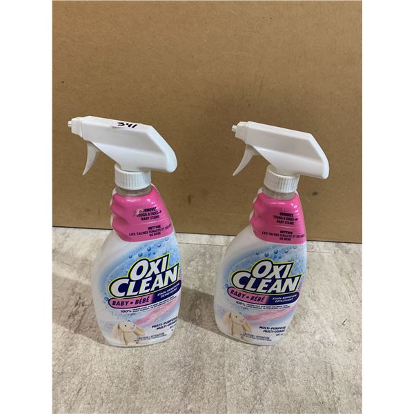 Lot Of 2 OxiClean Multi Purpose Baby Stain Remover Spray Bottles