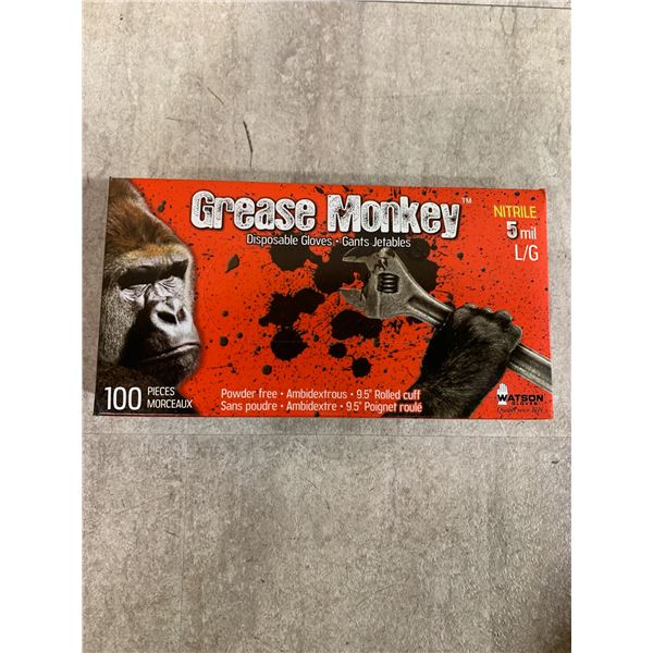 Grease Monkey Disposable Gloves - Nitrile 5mil - 100 PCS - Large
