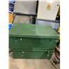 Image 1 : Green Metal Military Style Boot Locker - 13 x 34in