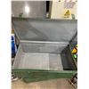 Image 2 : Green Metal Military Style Boot Locker - 13 x 34in