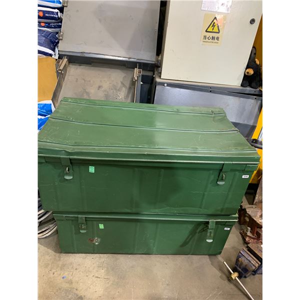 Green Metal Military Style Boot Locker - 13 x 34in