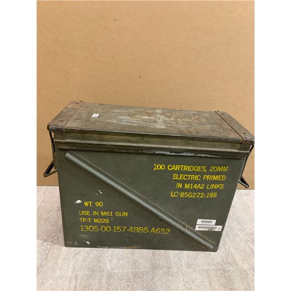 Heavy Duty U.S. Military Surplus 20mm Metal Ammunition Can