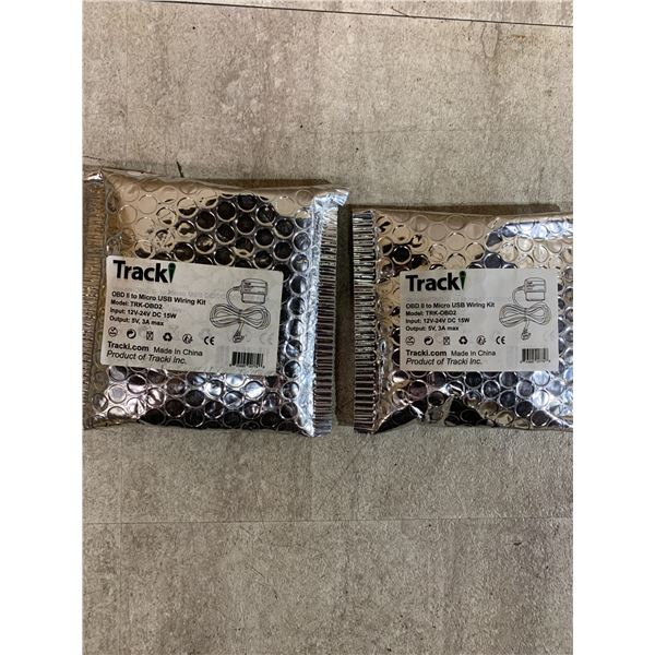 Lot Of 2 Tracki OBD II To Micro USB Wiring Kits - Model NO: TRK-OBD2
