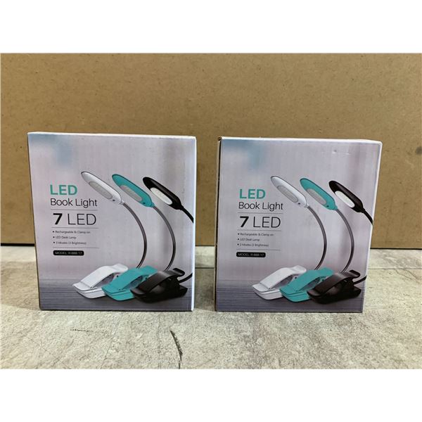 Lot Of 2 LED Book Lights - Model NO: R-888-17