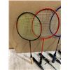 Image 2 : Lot Of 10 Assorted Badminton Rackets - With Worn Grips
