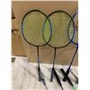 Image 2 : Lot Of 11 Assorted Badminton Rackets - With Good Grips - Includes A Birdie