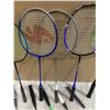 Image 3 : Lot Of 11 Assorted Badminton Rackets - With Good Grips - Includes A Birdie
