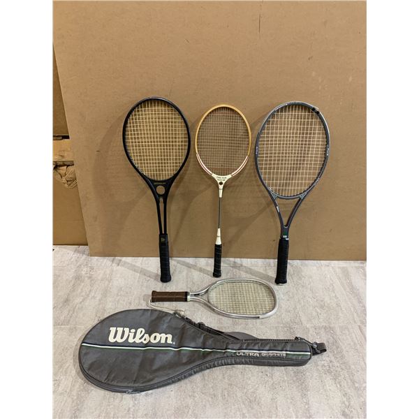 Lot Of 4 Vintage Rackets - Includes 1 Case