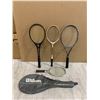 Image 1 : Lot Of 4 Vintage Rackets - Includes 1 Case