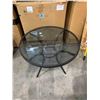 Image 1 : Glass Metal Patio Table - 42in In Diameter