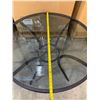Image 6 : Glass Metal Patio Table - 42in In Diameter