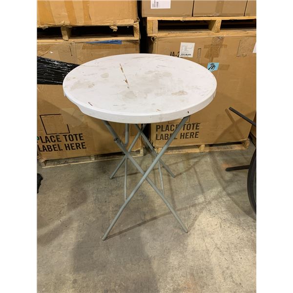 Folding High Top Table - 43in Tall - 31in In Diameter