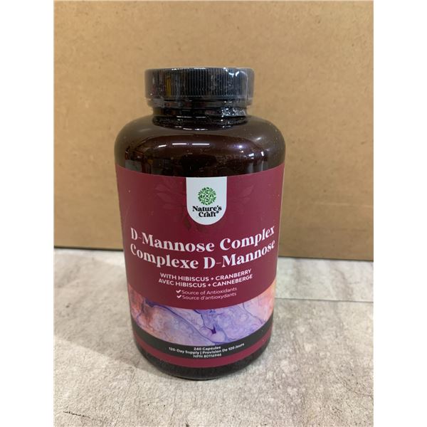 Nature's Craft D-Mannose Complex - With Hibiscus + Cranberry - 240 Capsules