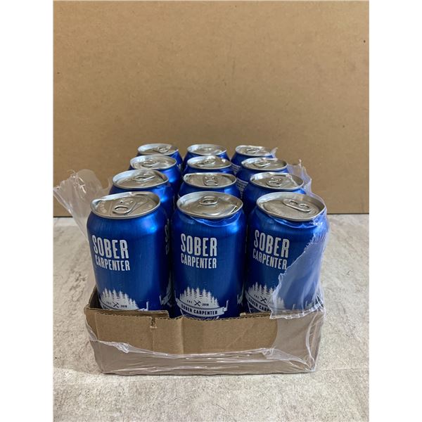 12 Can Flat Of Sober Carpenter White Non Alcoholic Craft Beer - 473mL Per Can