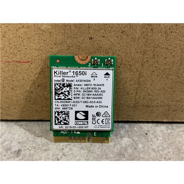 Killer 1650i WiFi 6 (802.11ax) & Bluetooth M.2 Wireless Network Card