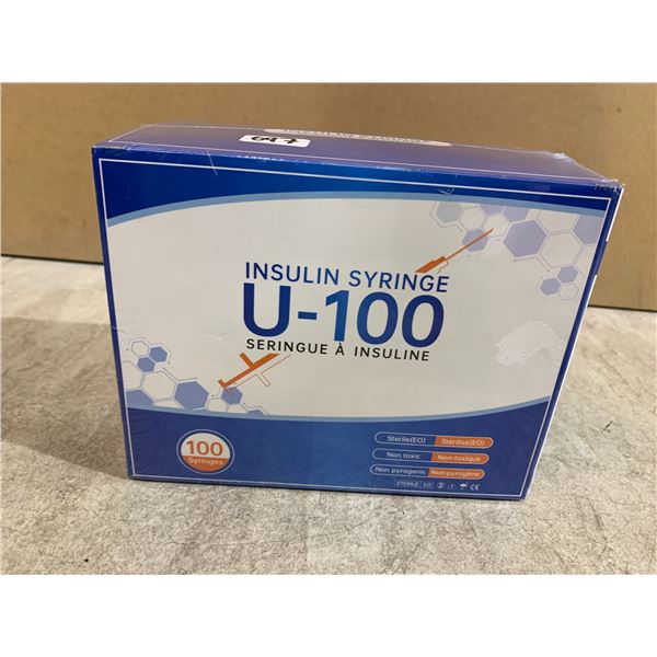Insulin Syringe U-100 - 100 Syringes