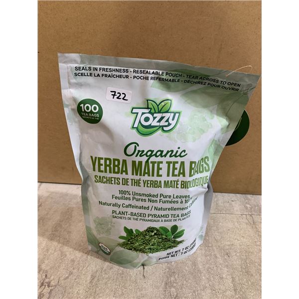 Tozzy Organic Yerba Mate Tea Bags - 100 Tea Bags